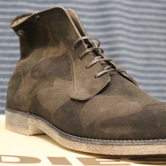 Hunter Green Diesel Suede Camouflage Chukka Boots main image 7